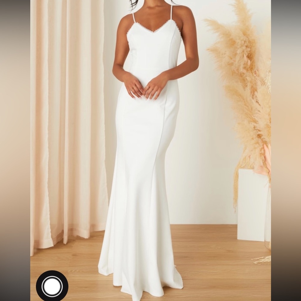Lulu's White Sleeveless Maxi Dress